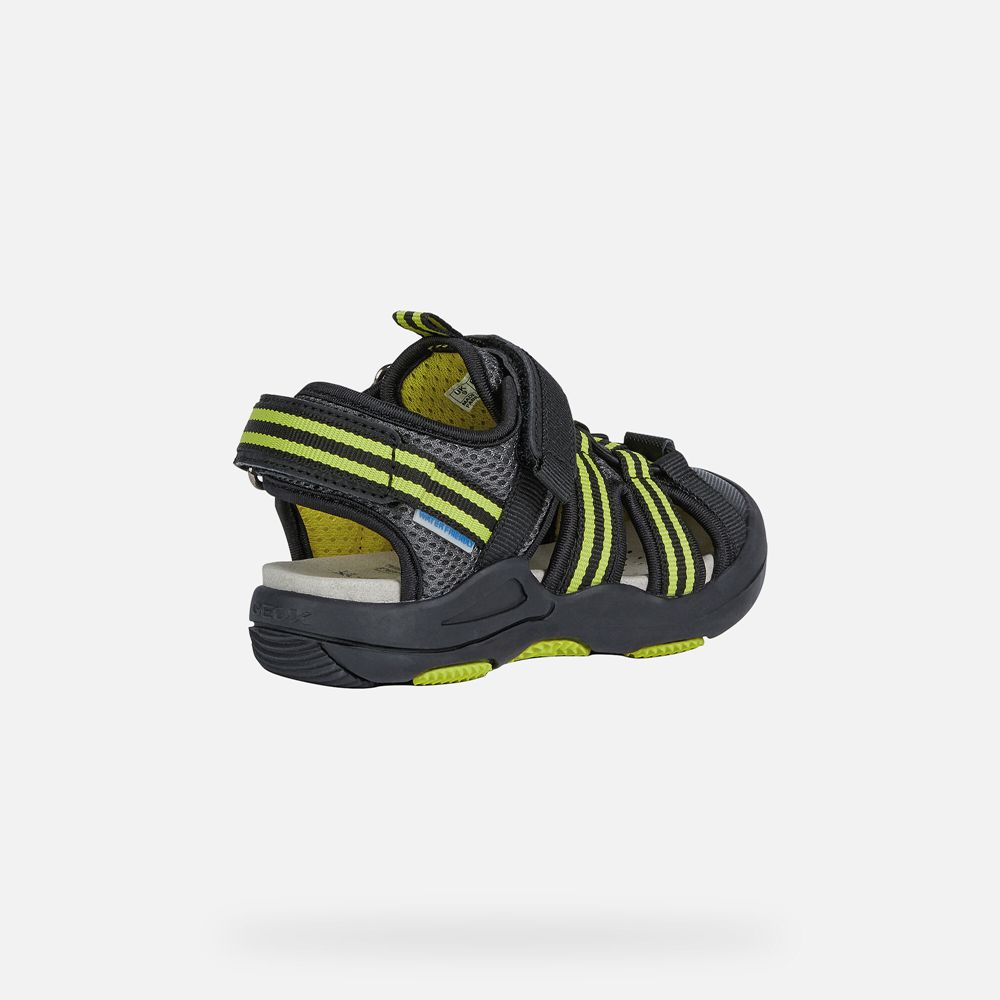 Sandales Geox Kyle - Noir/Vert - Garcon 861409-VSF